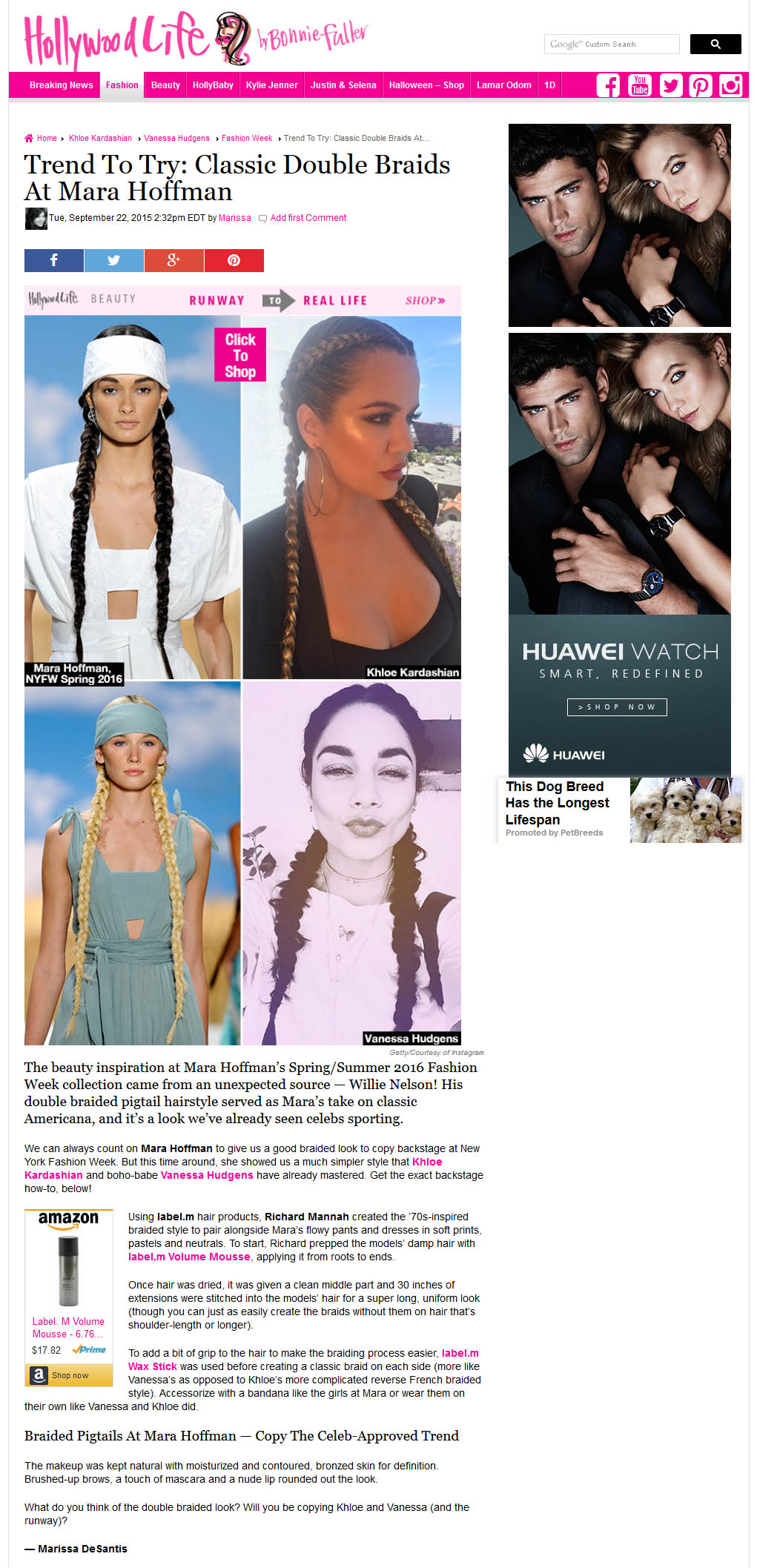 Richard Mannah’s Willie Nelson-inspired braids a hit with Hollywood Life.”